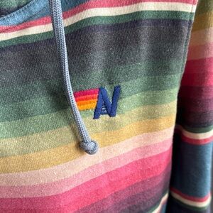 Aviator Nation Serape Multicolor Striped Hoodie